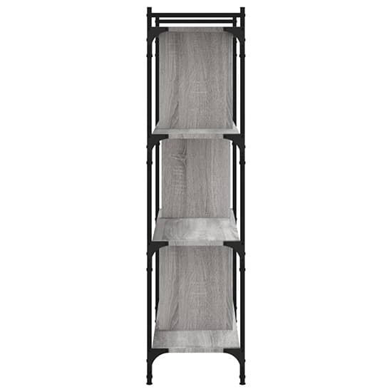 Irving Wooden Bookcase With 4-Tier In Grey Sonoma Oak_4