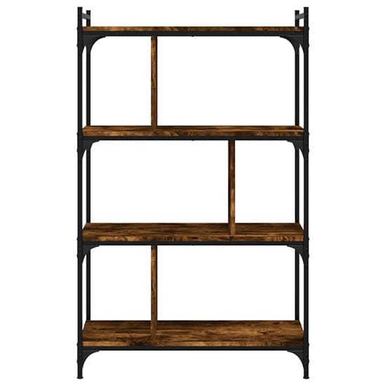 Irving Wooden Bookcase With 4-Tier In Smoked Oak_3