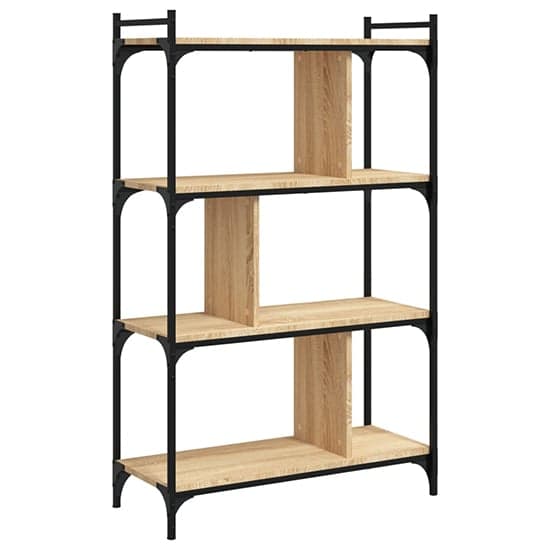 Irving Wooden Bookcase With 4-Tier In Sonoma Oak_5