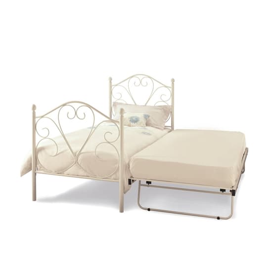 Isabelle Metal Single Bed With Guest Bed In White_3