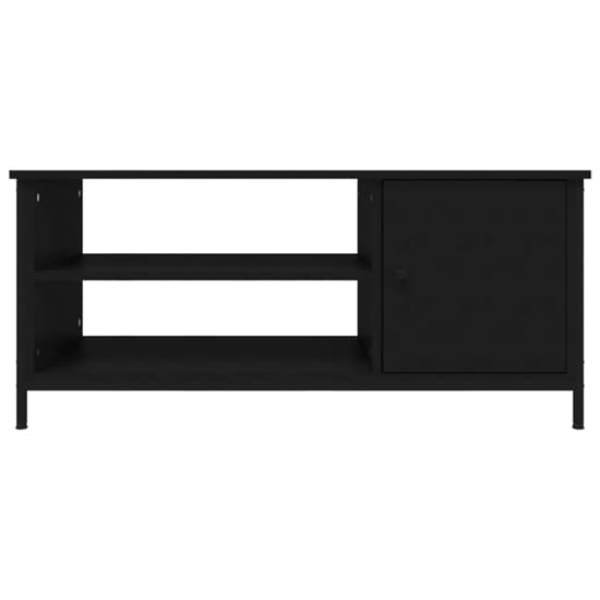 Isabelle Wooden TV Stand With 1 Door 1 Shelf In Black_4