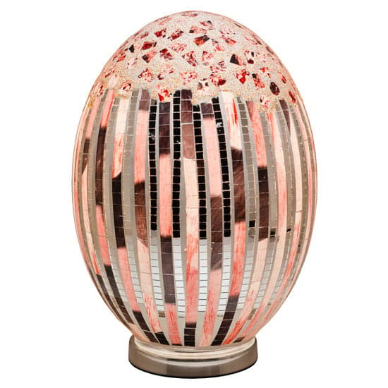 Izar Large Art Deco Design Mosaic Glass Egg Table Lamp_2