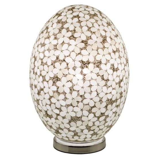 Izar Large Opaque Flower Design Mosaic Glass Egg Table Lamp_2