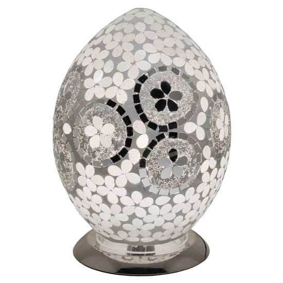 Izar Medium Art Deco Flower Egg Design Mosaic Glass Table Lamp_2