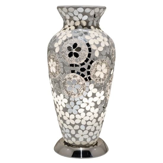 Izar Medium Art Deco Mirror Design Mosaic Glass Vase Table Lamp_2