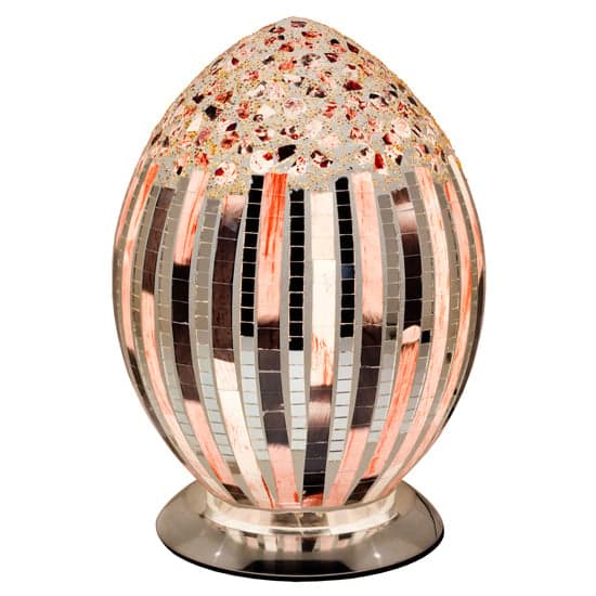 Izar Medium Art Deco Design Mosaic Glass Egg Table Lamp_2