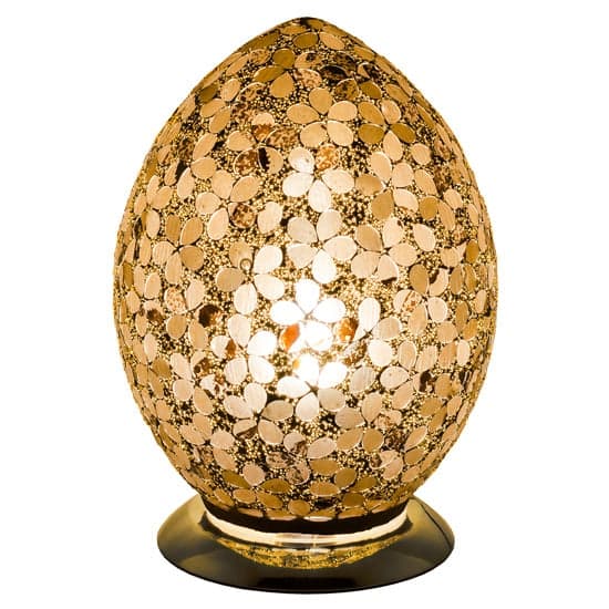 Izar Medium Autumn Flower Egg Design Mosaic Glass Table Lamp_2