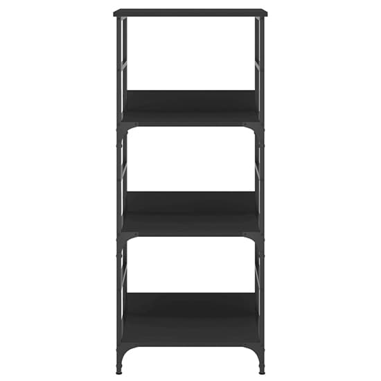 Izola Wooden Bookshelf With 3 Compartments In Black_3