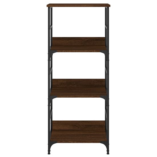 Izola Wooden Bookshelf With 3 Compartments In Brown Oak_3