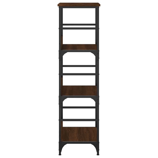 Izola Wooden Bookshelf With 3 Compartments In Brown Oak_4