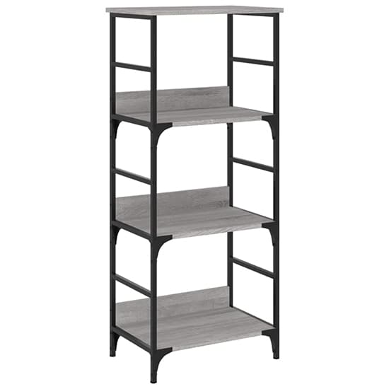 Izola Wooden Bookshelf With 3 Compartments In Grey Sonoma Oak_2