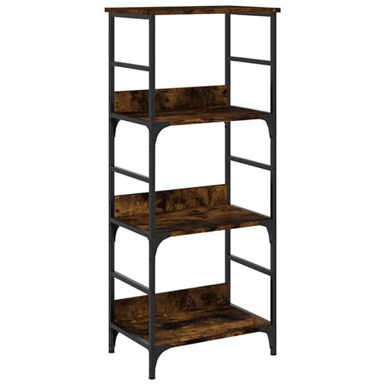 Izola Wooden Bookshelf With 3 Compartments In Smoked Oak_2