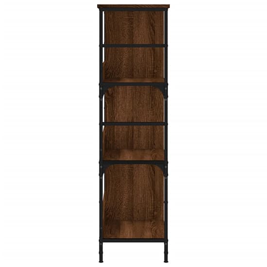 Izola Wooden Bookshelf With 6 Compartments In Brown Oak_4