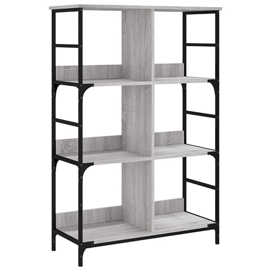 Izola Wooden Bookshelf With 6 Compartments In Grey Sonoma Oak_2