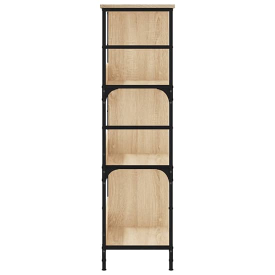 Izola Wooden Bookshelf With 6 Compartments In Sonoma Oak_4