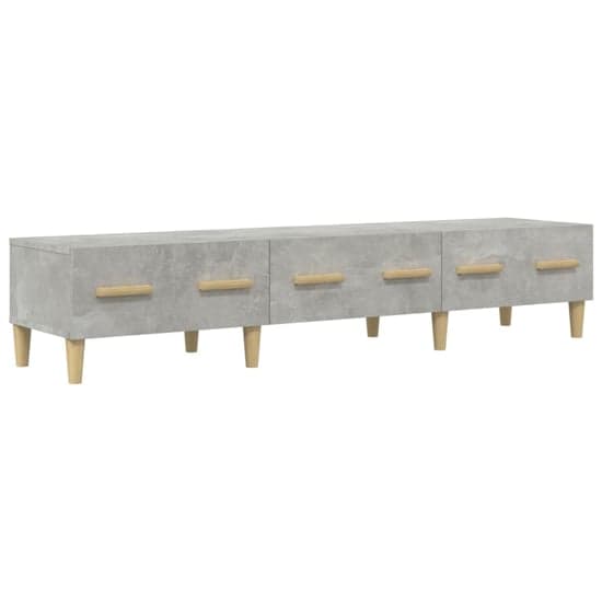 Jacey Wooden TV Stand With 3 Drawers In Concrete Effect_3