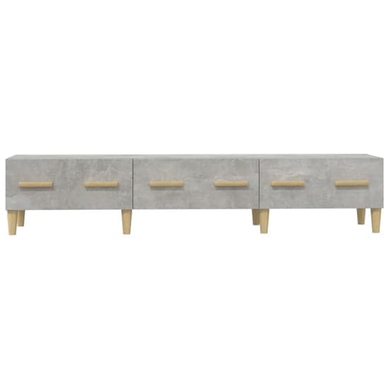 Jacey Wooden TV Stand With 3 Drawers In Concrete Effect_4