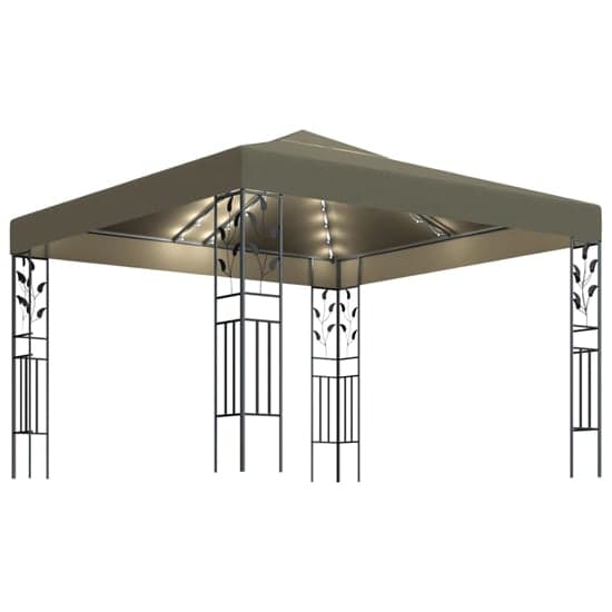 Jack 3m x 3m Gazebo In Taupe With LED Lights_2