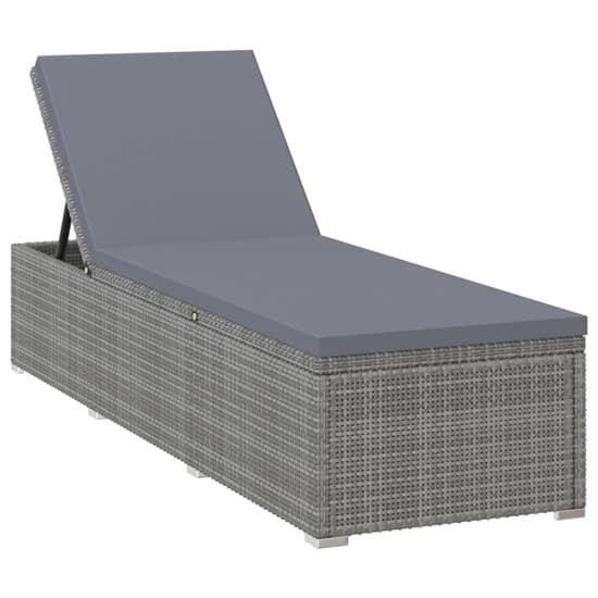 Jack Rattan Sun Lounger With Cushion And Tea Table In Grey_3