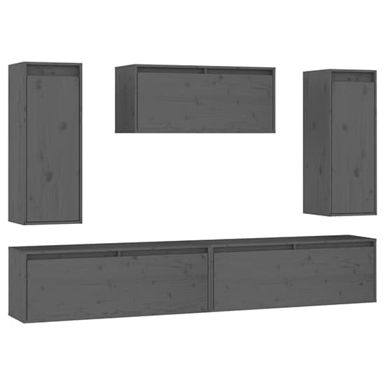 Jackie Solid Pinewood Entertainment Unit In Grey_3