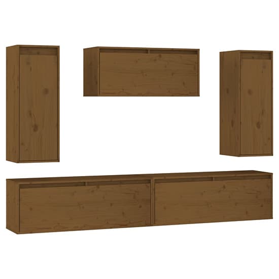 Jackie Solid Pinewood Entertainment Unit In Honey Brown_3