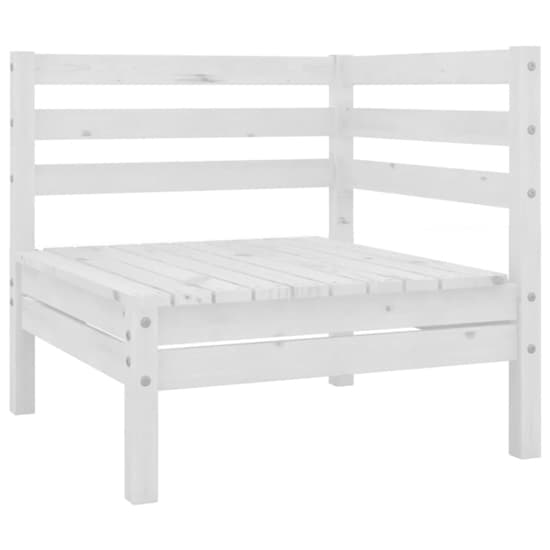 Jaclyn Solid Pinewood 4 Piece Garden Lounge Set In White_3