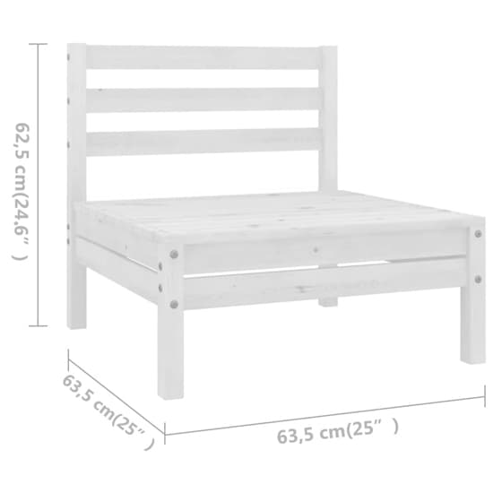 Jaclyn Solid Pinewood 4 Piece Garden Lounge Set In White_6