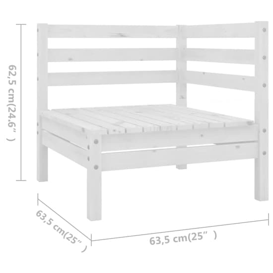 Jaclyn Solid Pinewood 4 Piece Garden Lounge Set In White_7