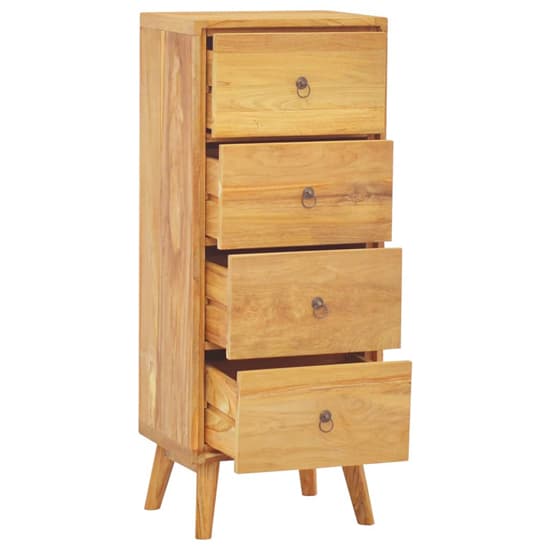 Jacop Solid Teak Wood Chest Of 4 Drawers In Natural_3
