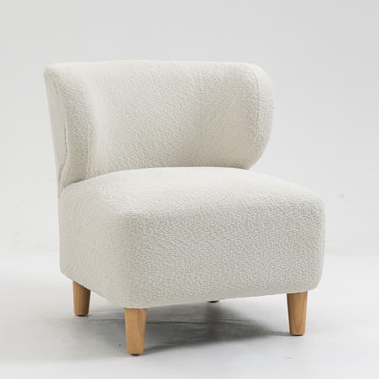 Jakarta Fabric Bedroom Chair In White With Oak Legs_4