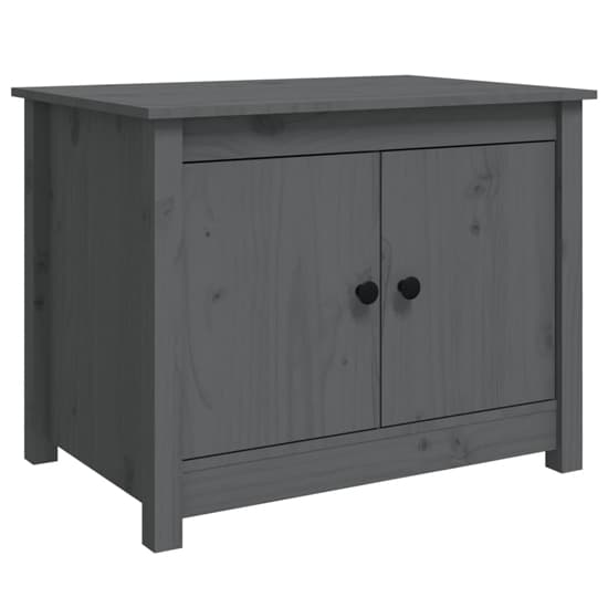 Janie Pine Wood Coffee Table With 2 Doors In Grey_3