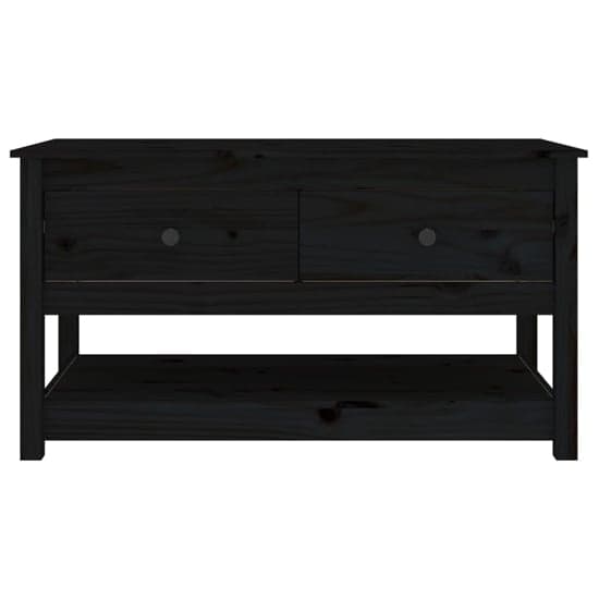Janie Pine Wood Coffee Table With 2 Drawers In Black_4