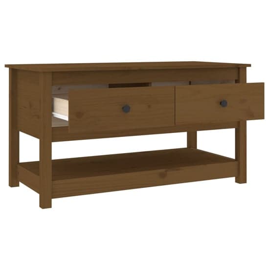 Janie Pine Wood Coffee Table With 2 Drawers In Honey Brown_5