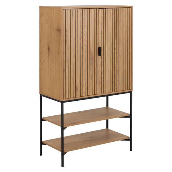 Japar Wooden Storage Cabinet With 2 Doors In Matt Wild Oak_3