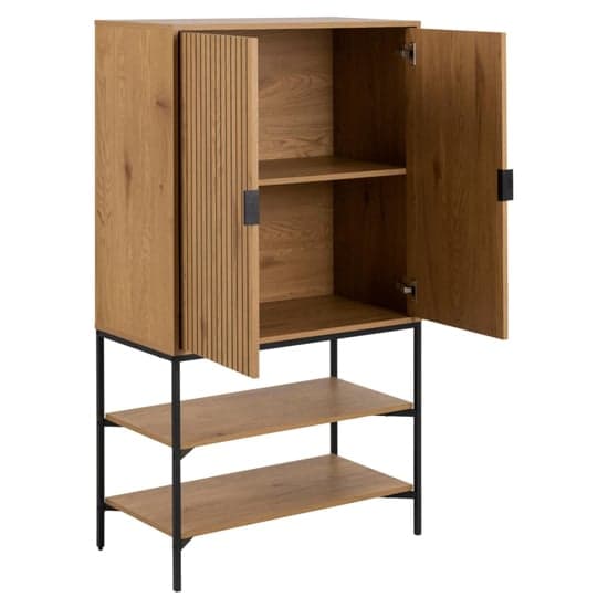 Japar Wooden Storage Cabinet With 2 Doors In Matt Wild Oak_4