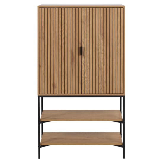 Japar Wooden Storage Cabinet With 2 Doors In Matt Wild Oak_5