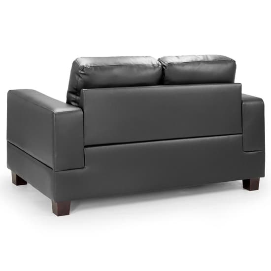 Jared Faux Leather 2 Seater Sofa In Black_2