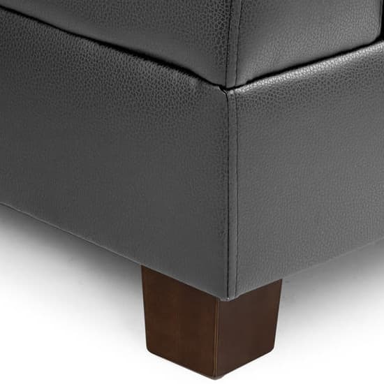 Jared Faux Leather 2 Seater Sofa In Black_3