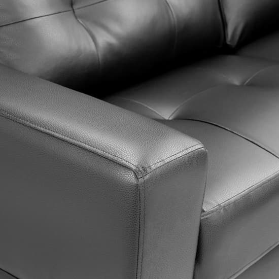 Jared Faux Leather 2 Seater Sofa In Black_4