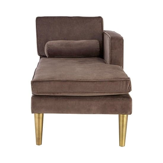 Jasmine Left Arm Velvet Lounge Chaise With Gold Legs In Grey_2