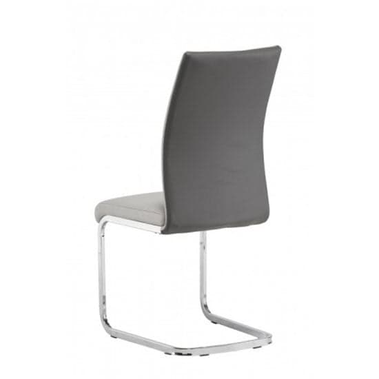 Joster Faux Leather Dining Chair In Grey And Light Grey_2