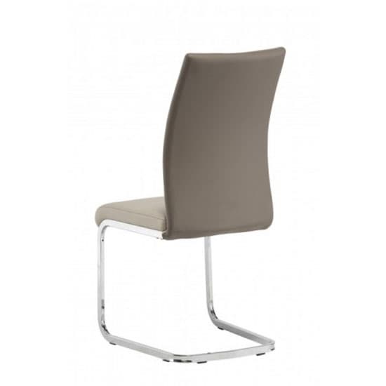 Joster Faux Leather Dining Chair In Stone And Taupe_2