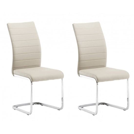 Joster Stone And Taupe Faux Leather Dining Chair In A Pair_1