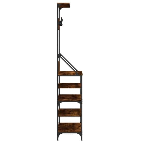 Jasper Wooden Clothes Rack With Shoe Storage In Smoked Oak_5
