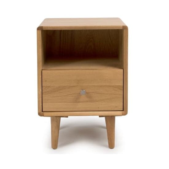 Javion Wooden Bedside Cabinet With 1 Drawer In Natural Oak_2
