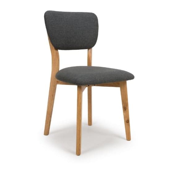 Javion Wooden Dining Chairs With Fabric Seat In Pair_2