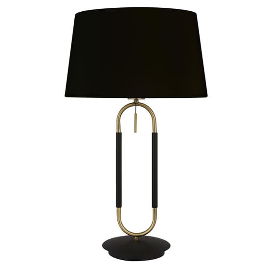 Jazz Velvet Shade Table Lamp With Black And Satin Brass Base_2