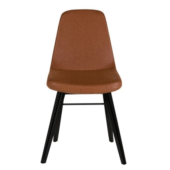 Jecca Fabric Dining Chair With Black Legs In Tawny_2