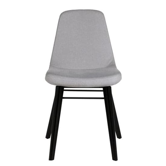 Jecca Grey Fabric Dining Chairs With Black Legs In Pair_2