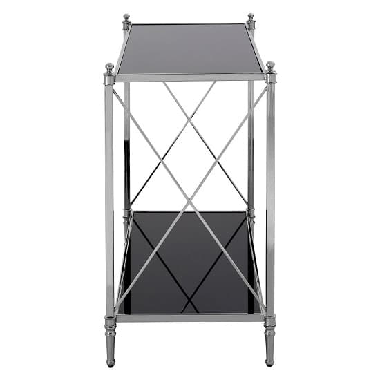Jefferson Mirrored Console Table In Black And Silver Frame_3